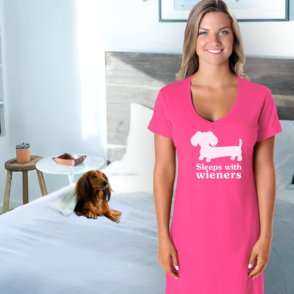 Dachshund Night Shirt - Sleeps With Wieners