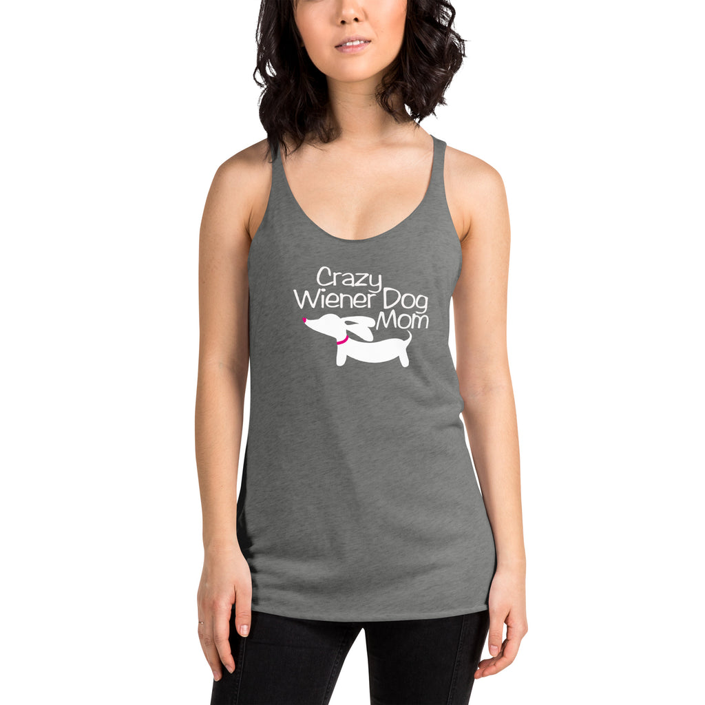 Crazy Wiener Dog Mom Racerback Tank