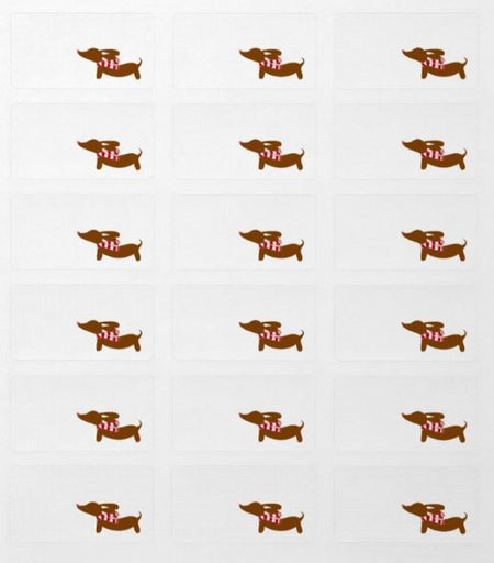 Dachshund Christmas Gift Labels (18 per sheet), The Smoothe Store