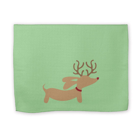 Christmas Weendeer Dachshund Kitchen Dish Towels, The Smoothe Store