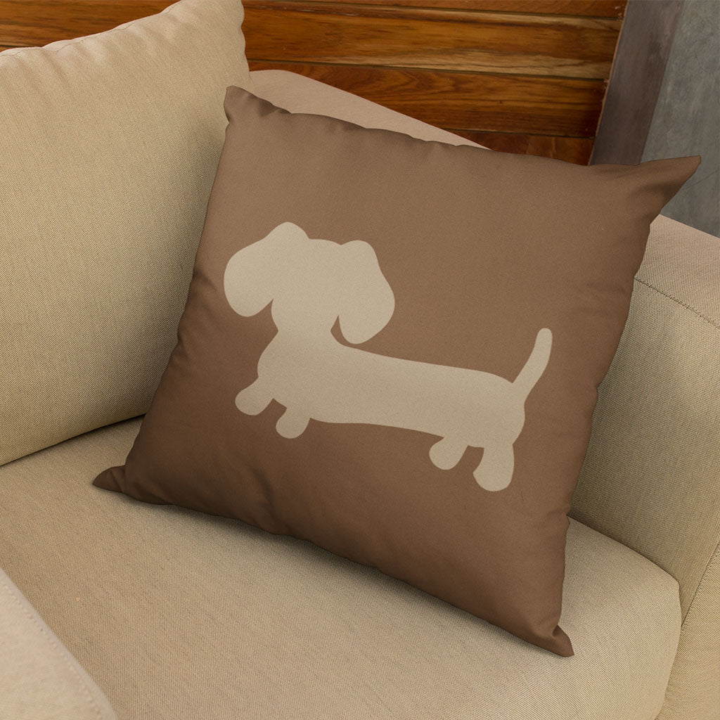 Brown and Tan Dachshund Pillow