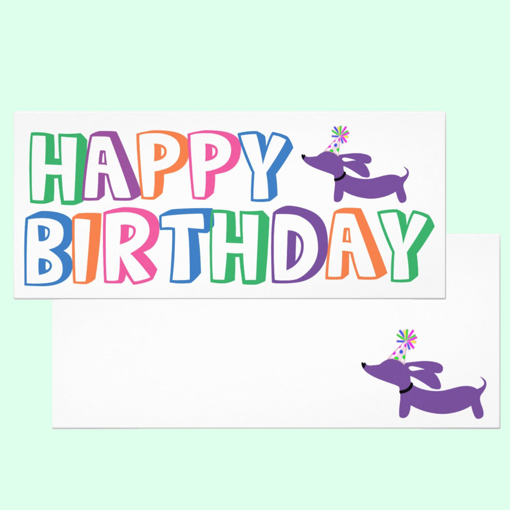 Wienerful Birthday Dachshund Greeting Card and Gift Tags, The Smoothe Store