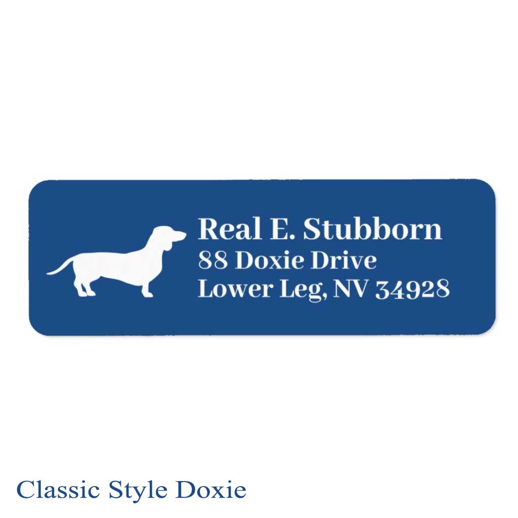 Classic Doxie | Return Address Labels - Lots of Colors