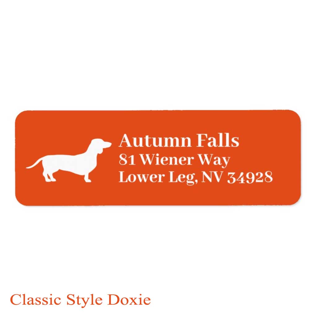 Classic Doxie | Return Address Labels - Lots of Colors