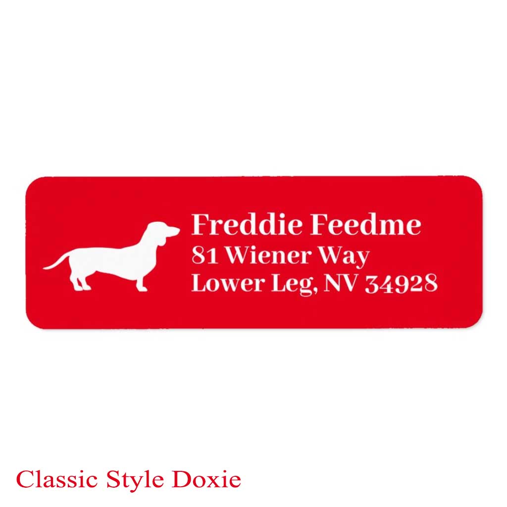 Classic Doxie | Return Address Labels - Lots of Colors