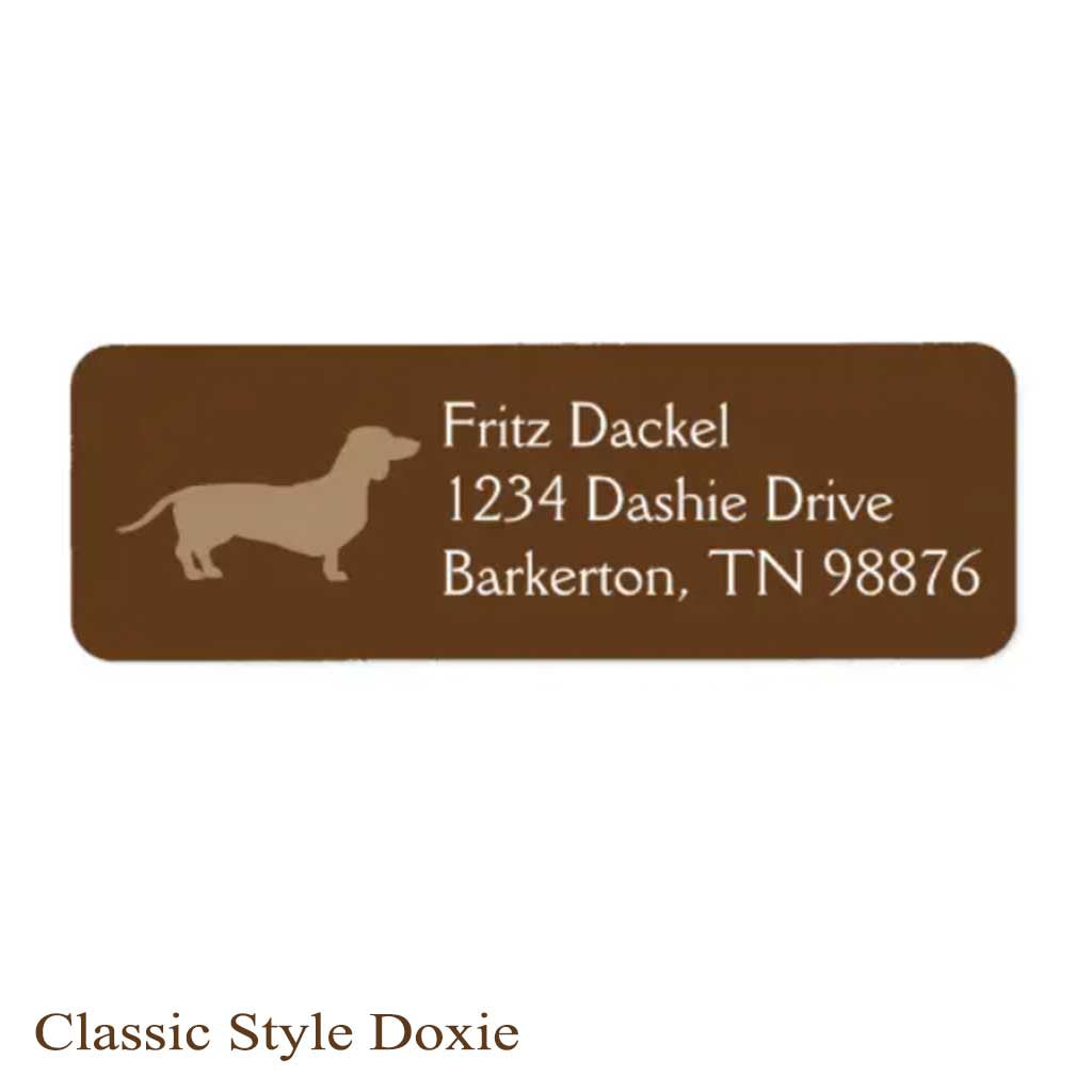 Classic Doxie | Return Address Labels - Lots of Colors