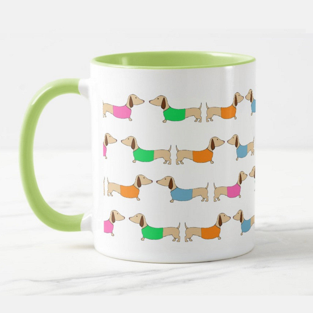 Dachshund Camo Mug 11/12/15 Cup Tea Coffee Drink Camouflage Army Green  Brown Cream Moss Weenie Dog Doxie Wire Long Smooth Coat Silhouette Gift ·  Canis Picta ~ Fine Pop Art · Online