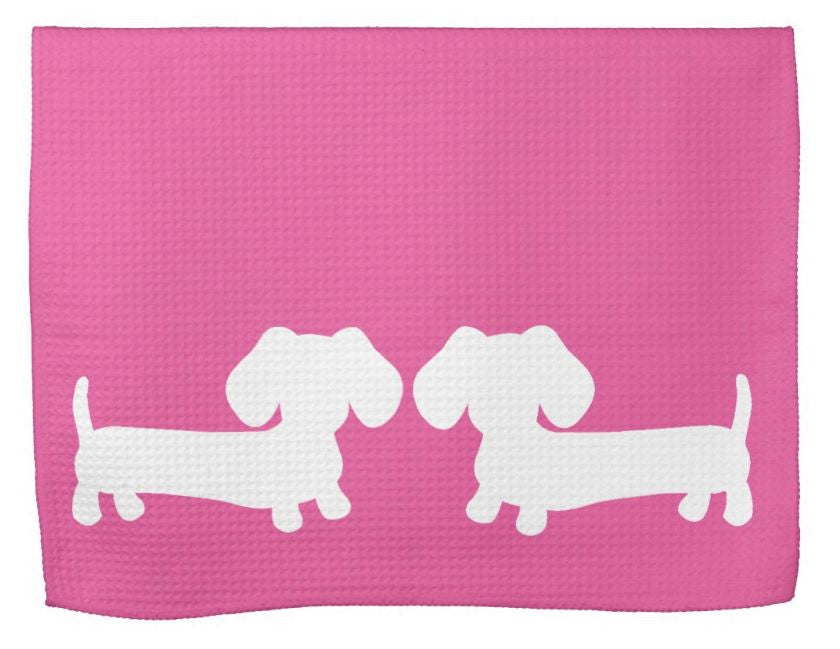 Kitchen Hand Towels, I Wheelie Like You Cute Dog riding a pink