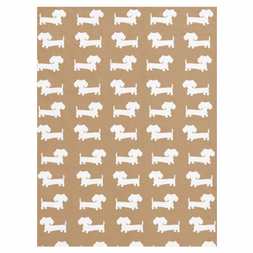 Dachshund Fleece Blanket |  Navy or Beige or Red, The Smoothe Store