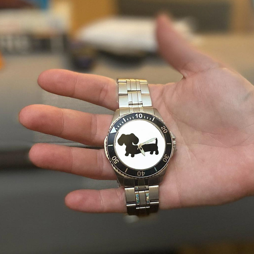 Men's Stainless Steel Dachshund Watch